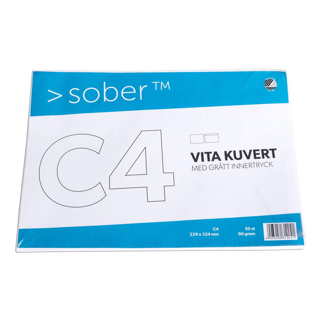 Kuvert konsument fp C4 remsa vit 50/fp