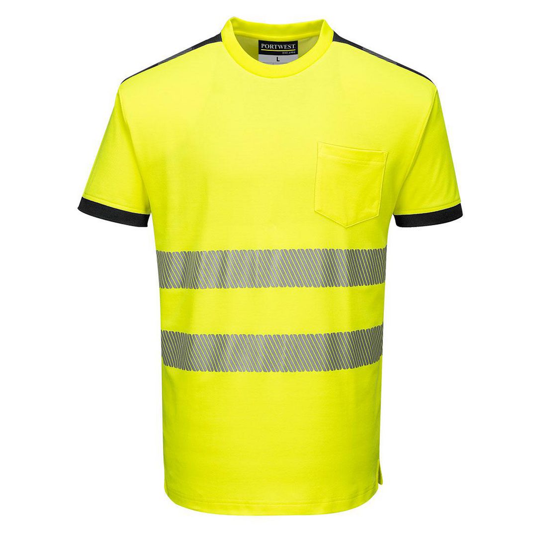T-shirt varsel PW T181 kl2 gul XS