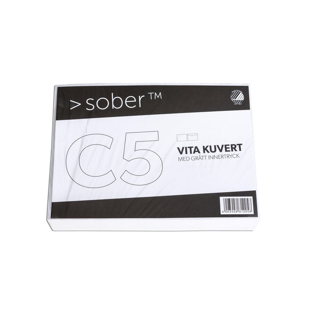 Kuvert konsument C5 FH 80g vit100/fp (5 pack)