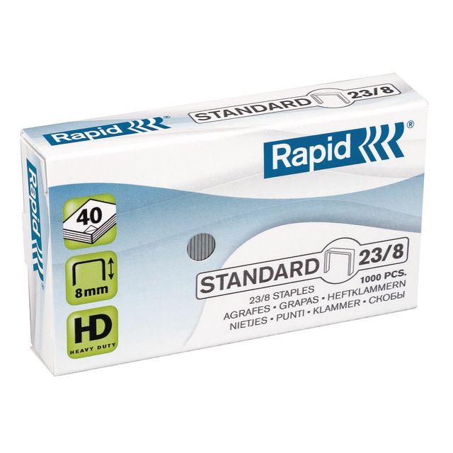 Häftklammer RAPID Standard 23/8 1000/fp