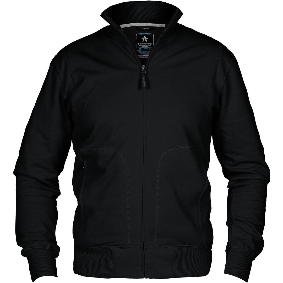 Sweatjacka TEXSTAR HC04 svart XS