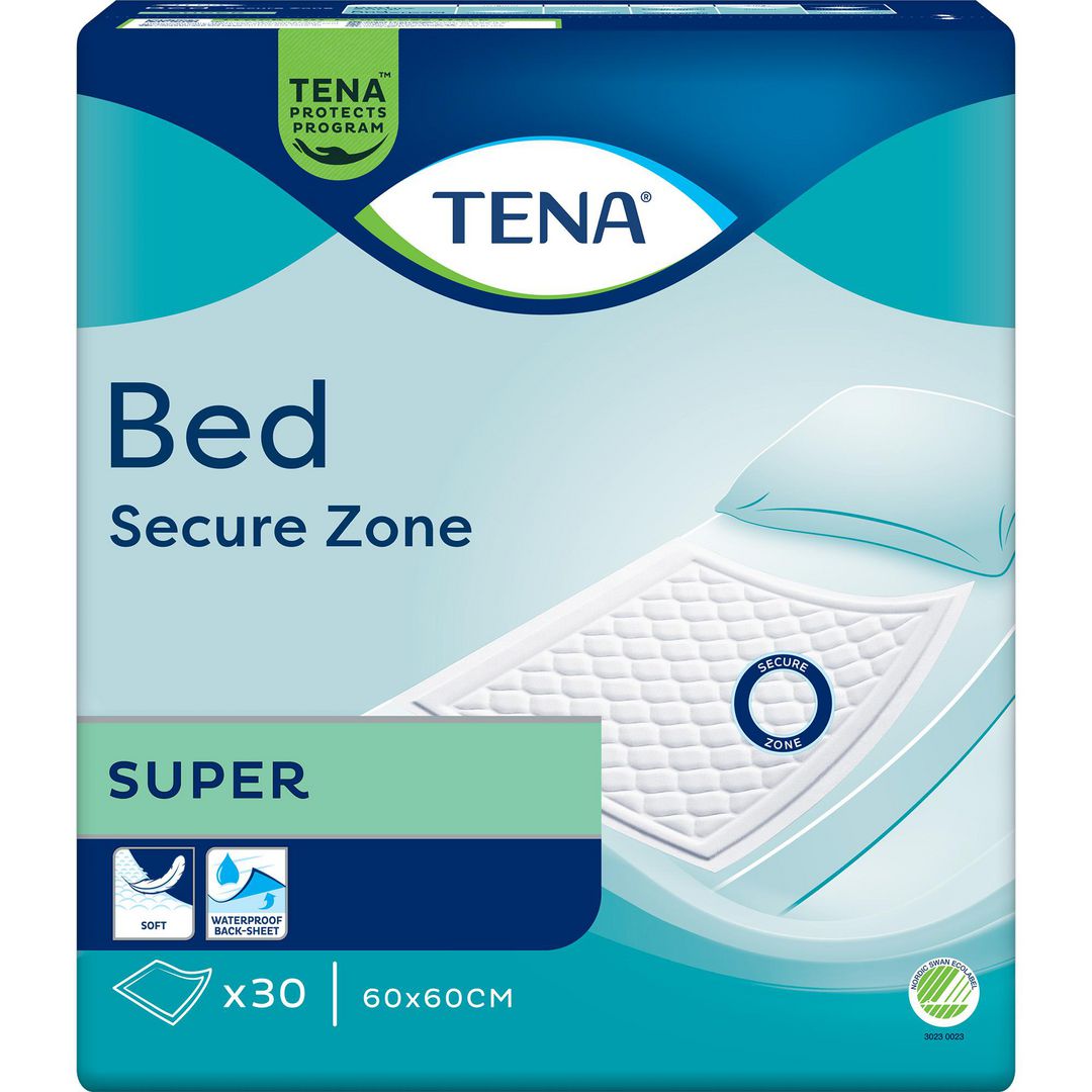 Inkoskydd TENA Bed Super 60x60cm 30/fp (4 pack)
