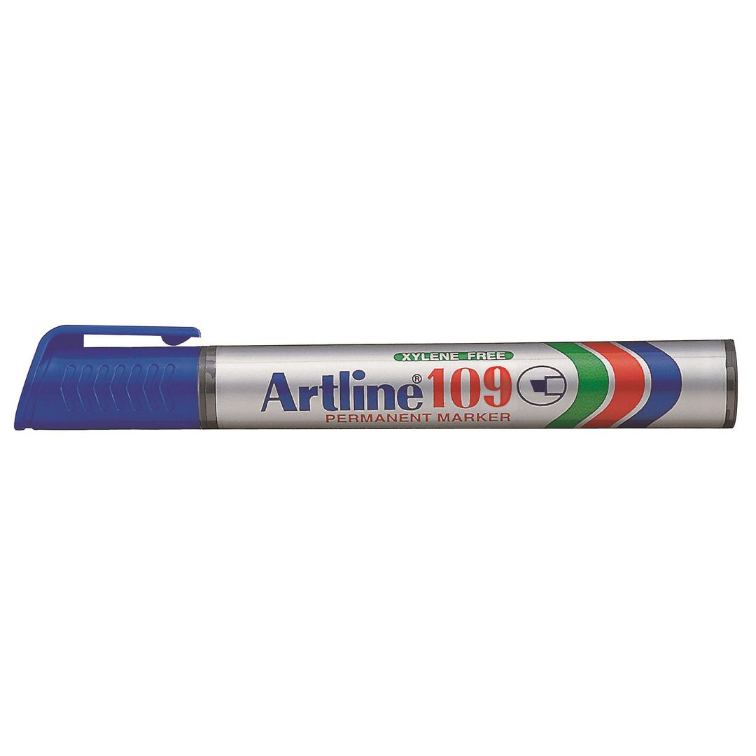 Märkpenna Artline 109 sned 2-4mm blå (12 pack)