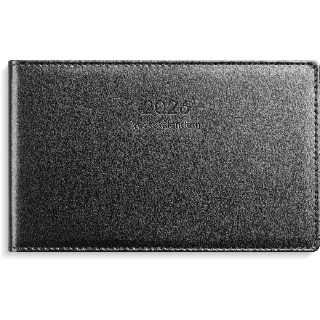 Veckokalender 2026 skinn svart