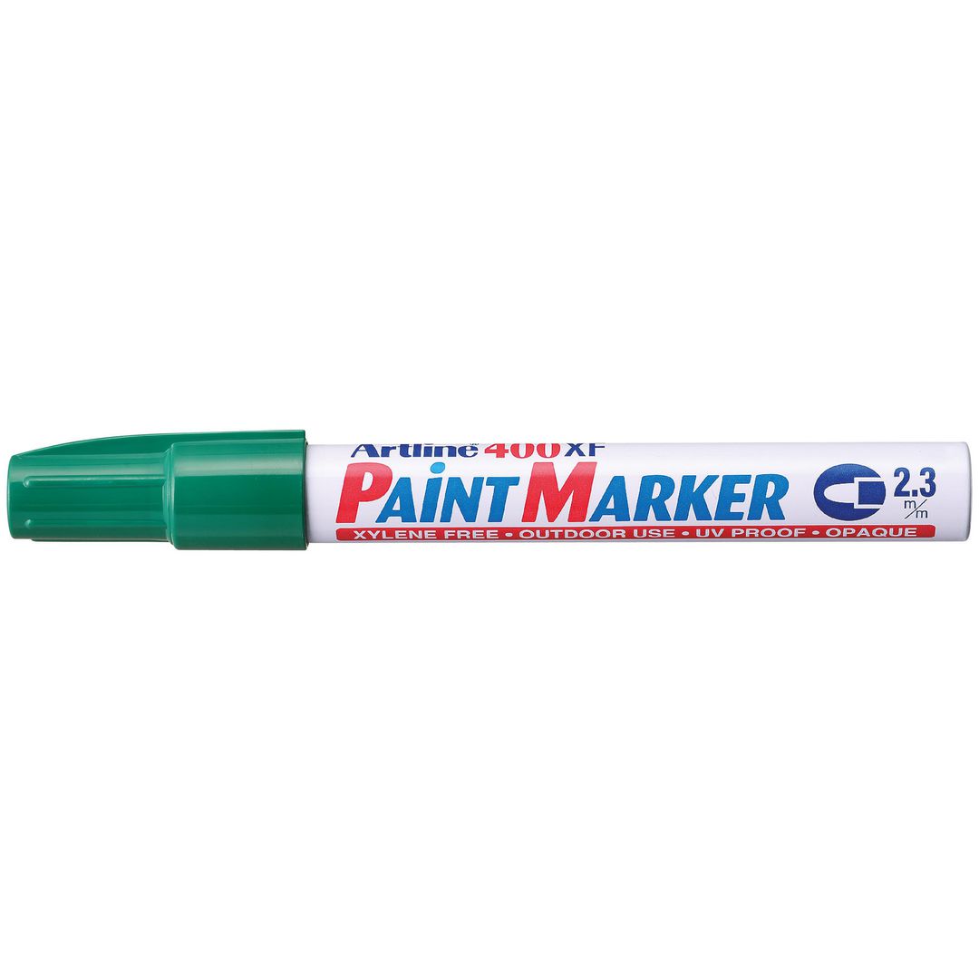 Märkpenna Artline 400XF Paint rund grön (12 pack)