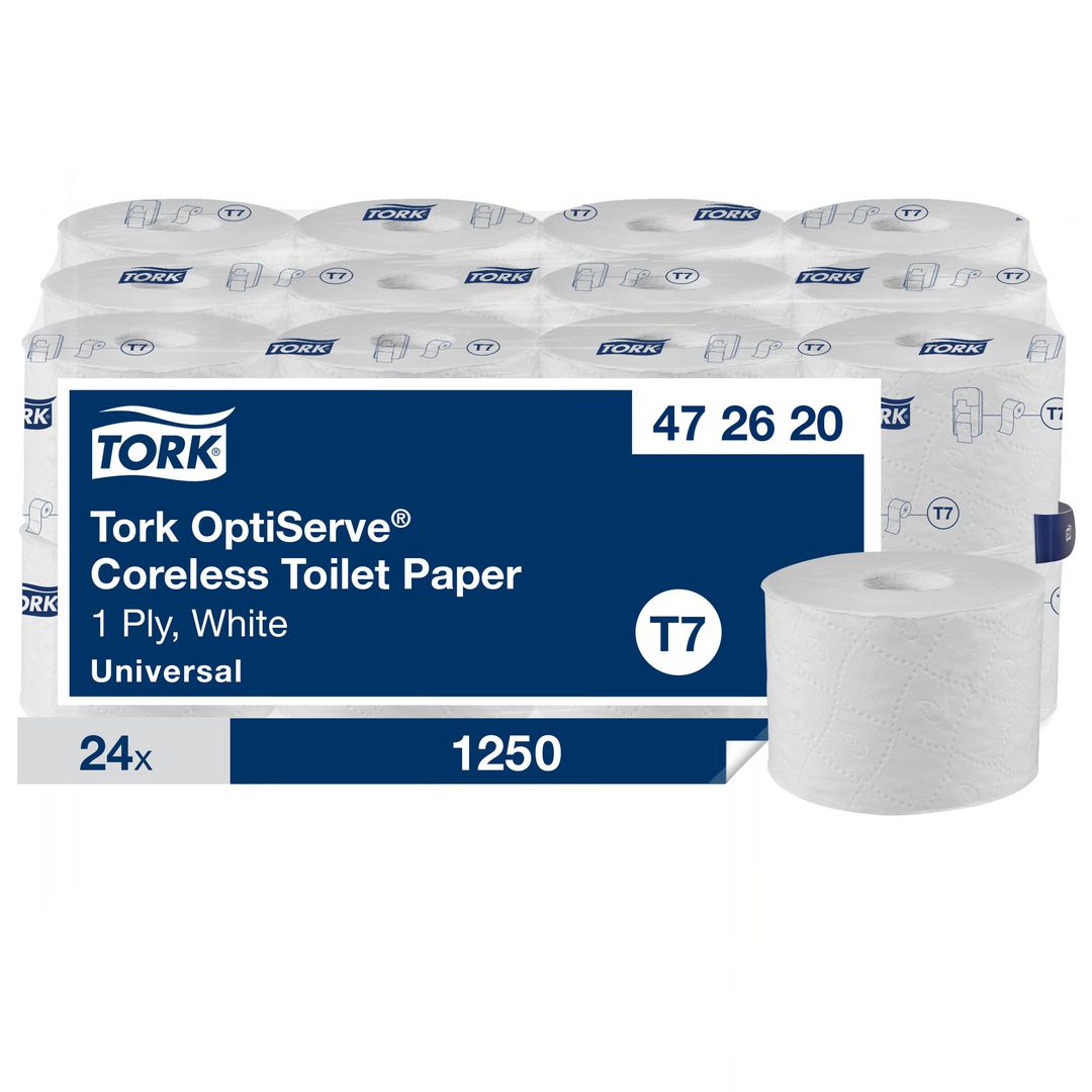 Toalettpapper TORK Uni T7 1-lag 24/krt