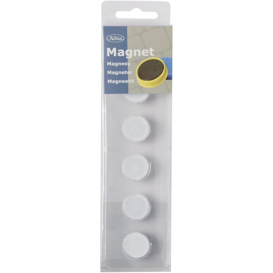 Magnetknappar Actual 20mm vit 6/fp