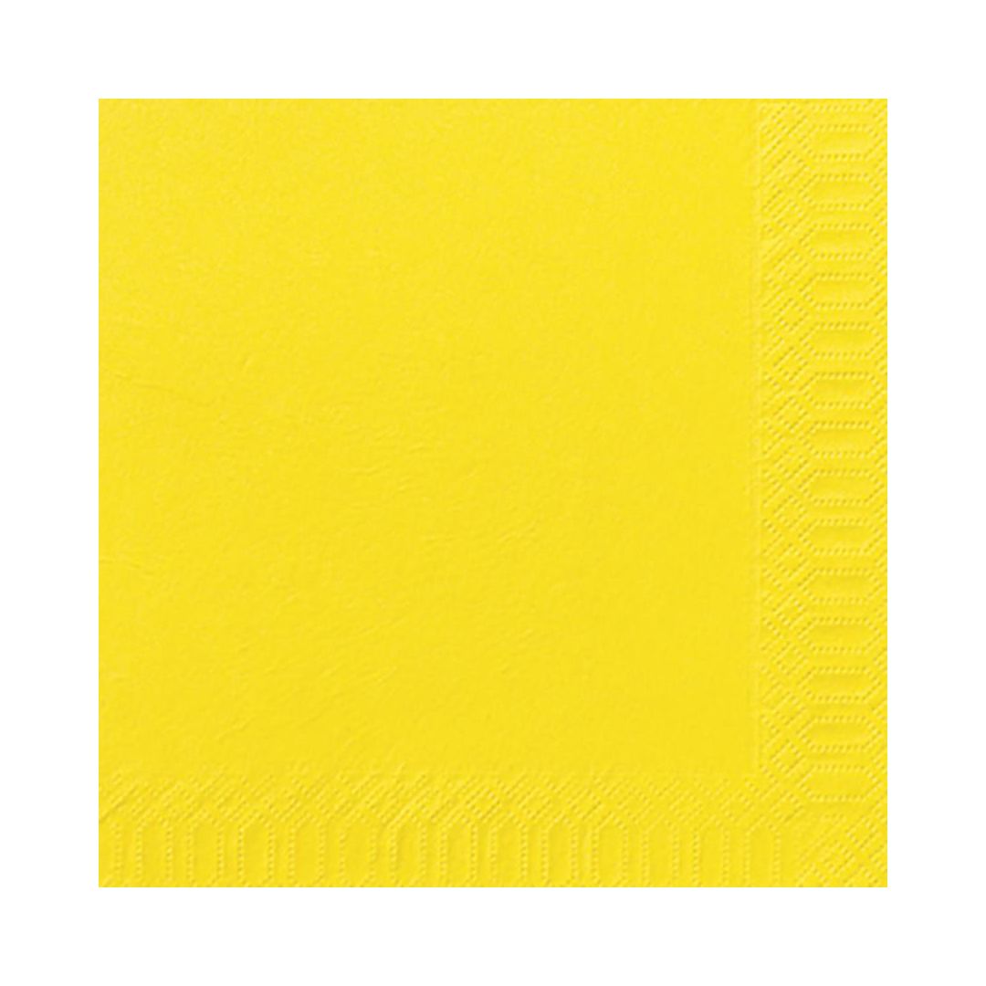 Servett 3-lags 40x40cm gul 125/fp (8 pack)