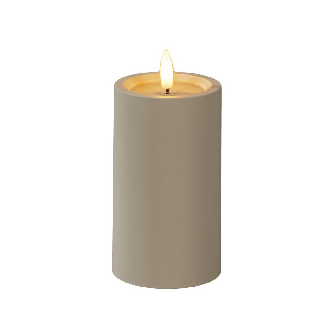 Blockljus KONSTSMIDE LEDtimer beige 12cm