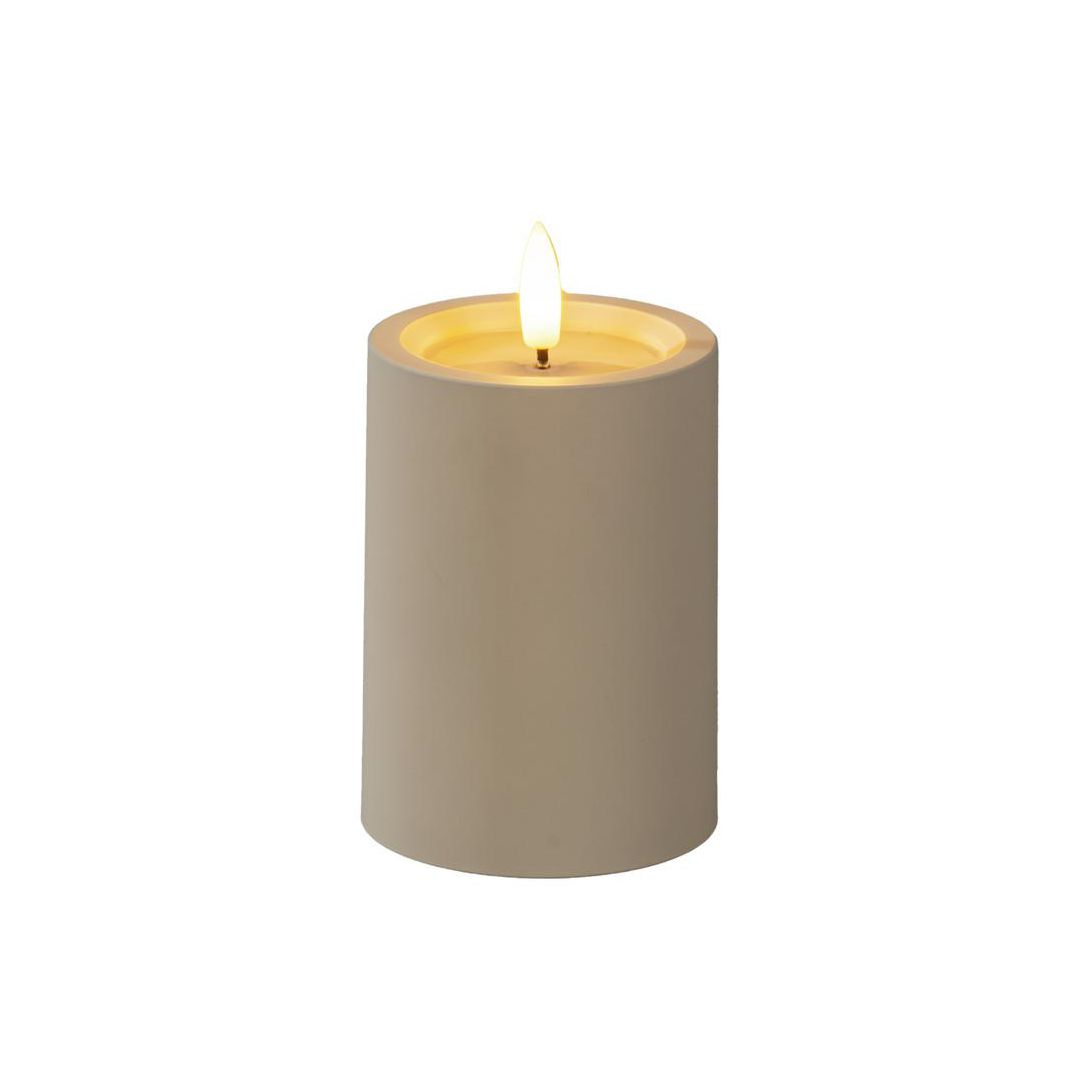 Blockljus KONSTSMIDE LEDtimer beige 10cm