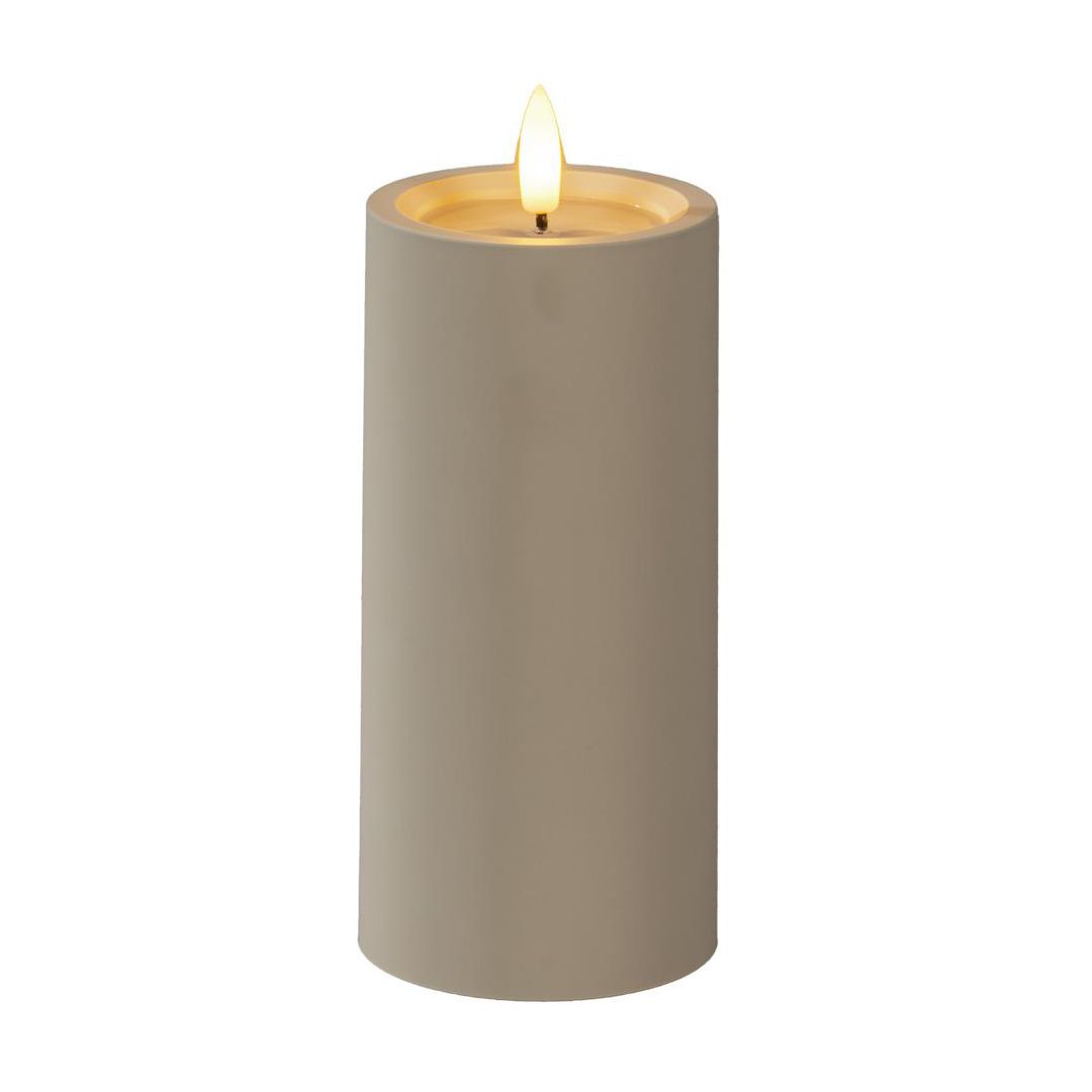 Blockljus KONSTSMIDE LEDtimer beige 15cm