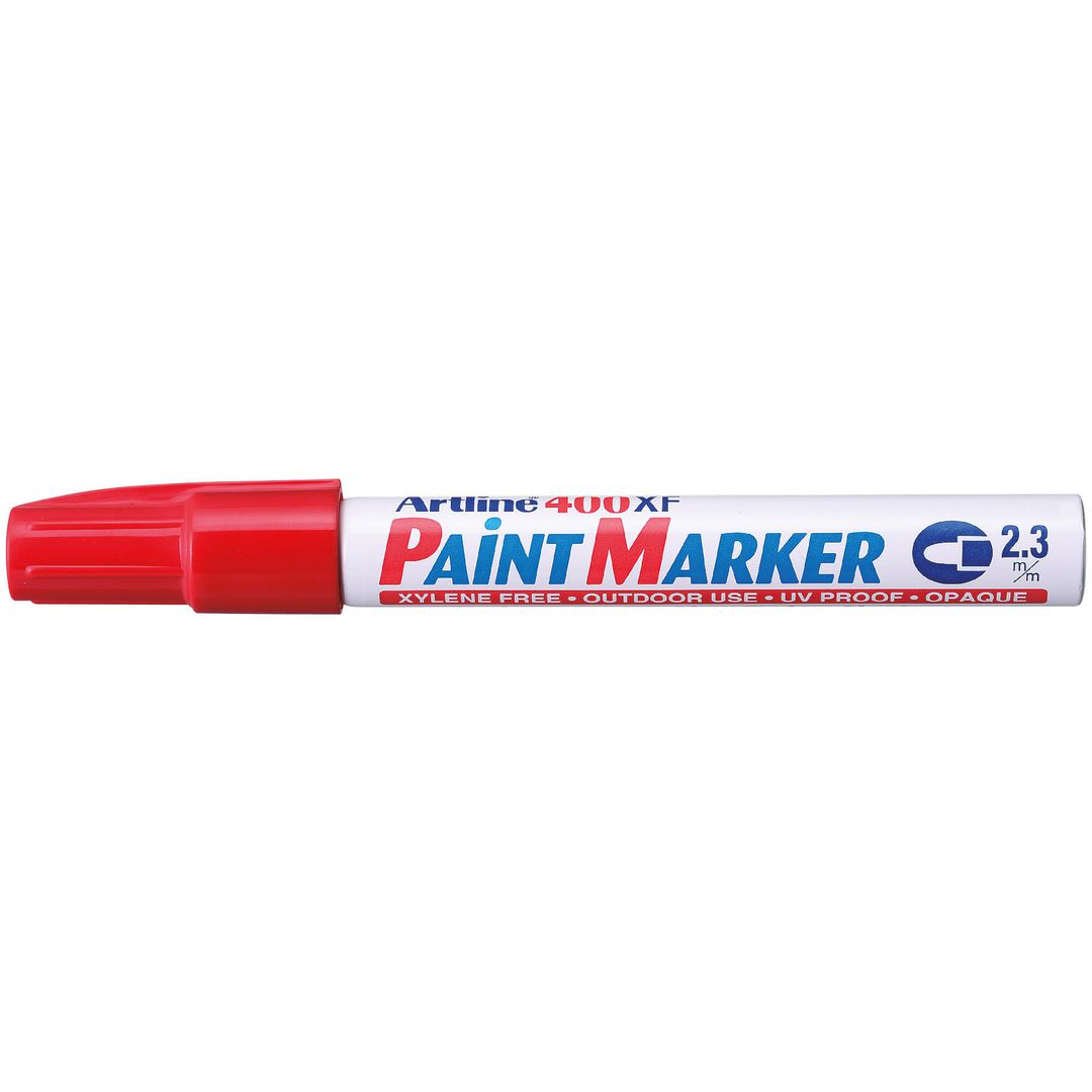 Märkpenna Artline 400XF Paint rund röd (12 pack)