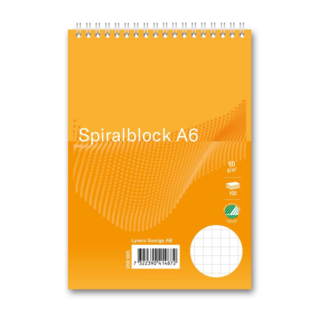 Spiralblock FORMAT A6 60g 100bl rut (10 pack)