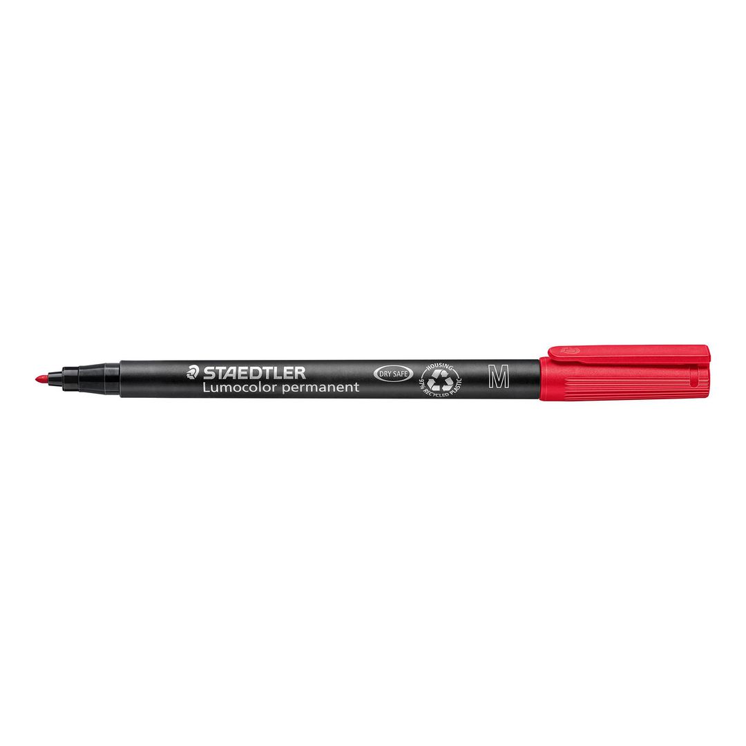 Universalpenna Lumocolor M P röd (10 pack)