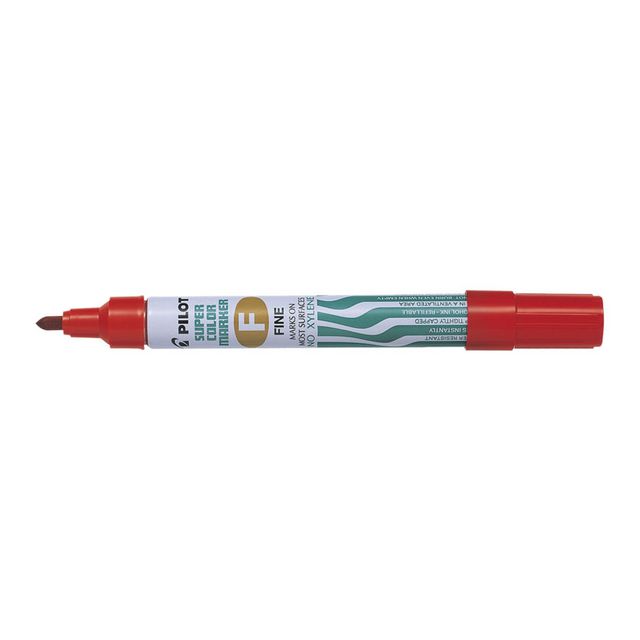 Märkpenna Pilot Super Color F röd (12 pack)