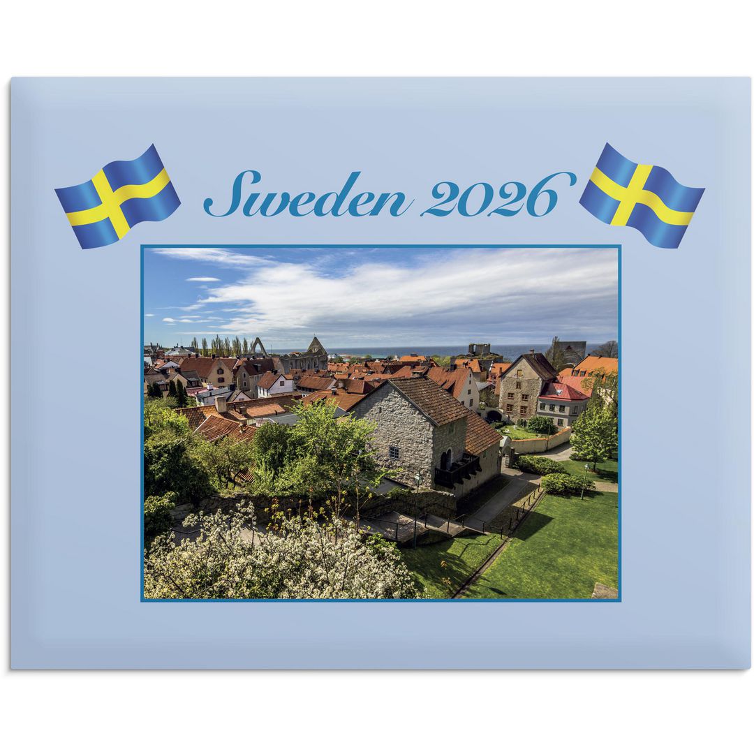 Väggkalender Sweden med kuvert 2026