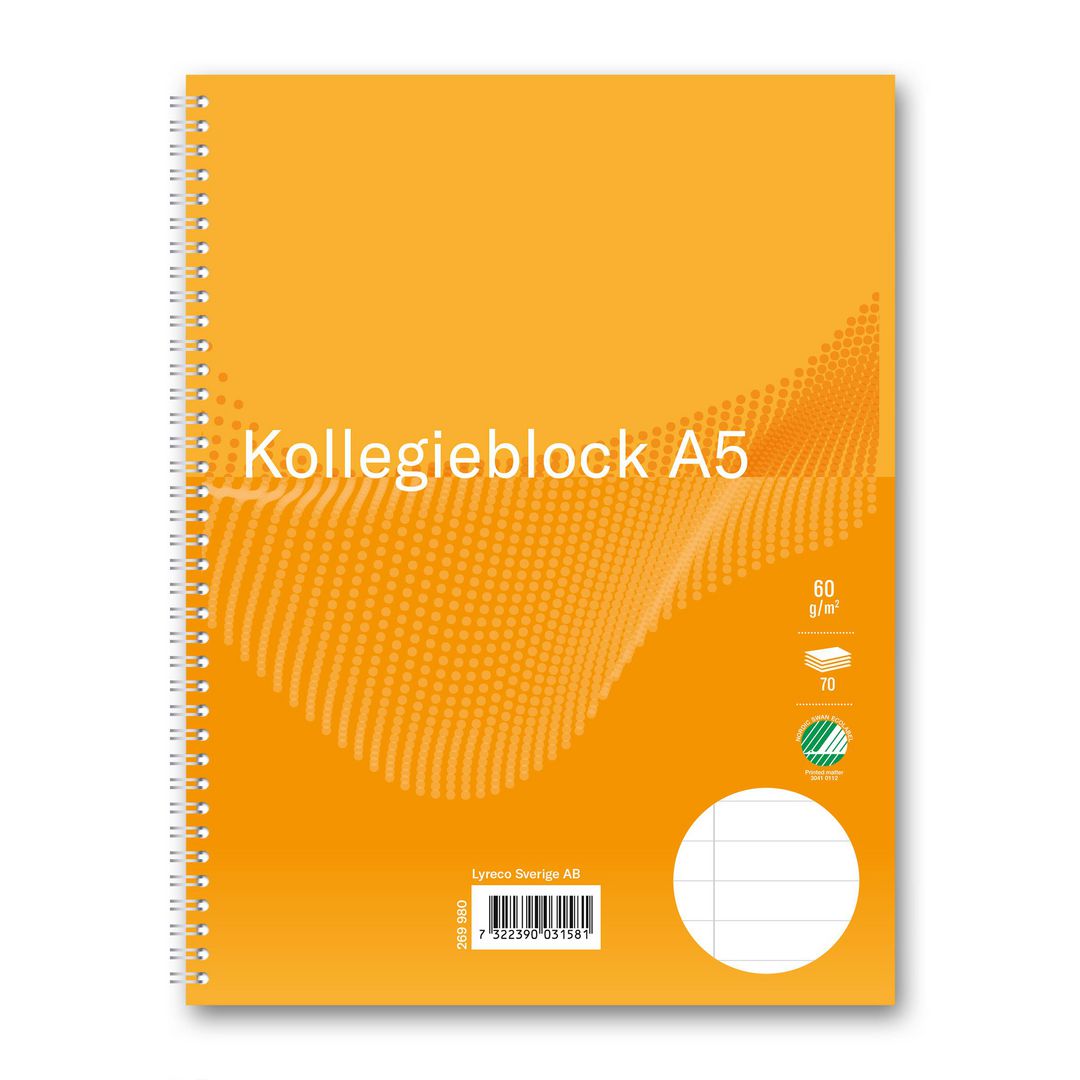 Kollegieblock FW A5 60g 70bl linj (5 pack)