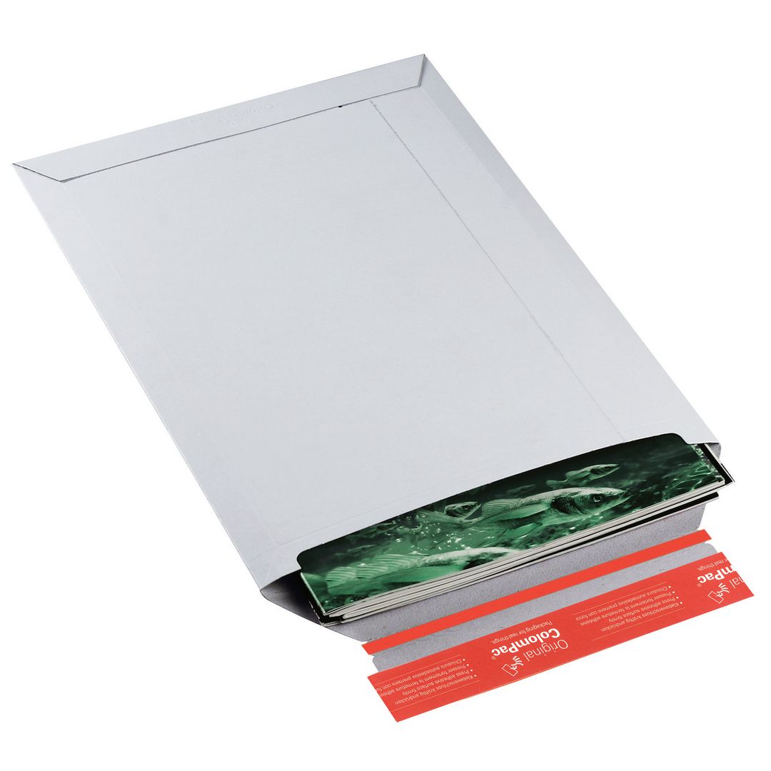 Pappkuvert COLOMPAC C4+ 245x345x30mm vit (100 pack)