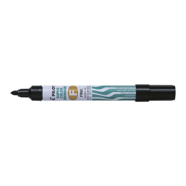Märkpenna Pilot Super Color F svart (12 pack)
