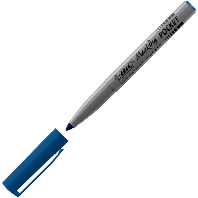 Märkpenna BIC 1445 pocket blå (12 pack)