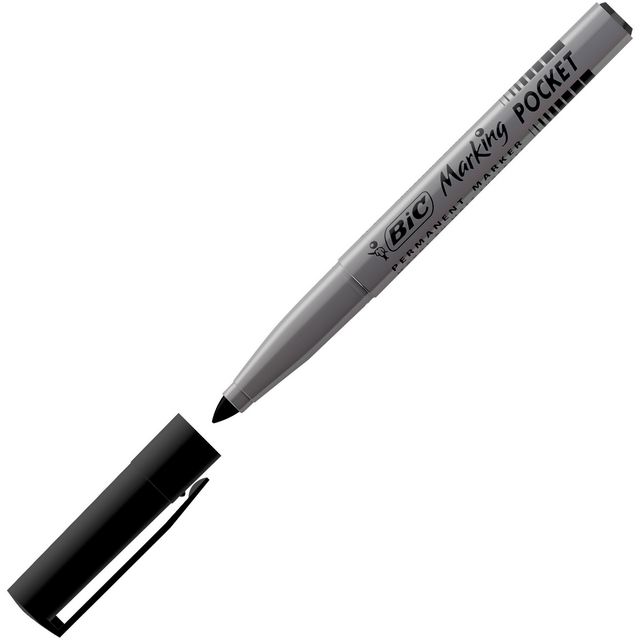 Märkpenna BIC 1445 pocket svart (12 pack)