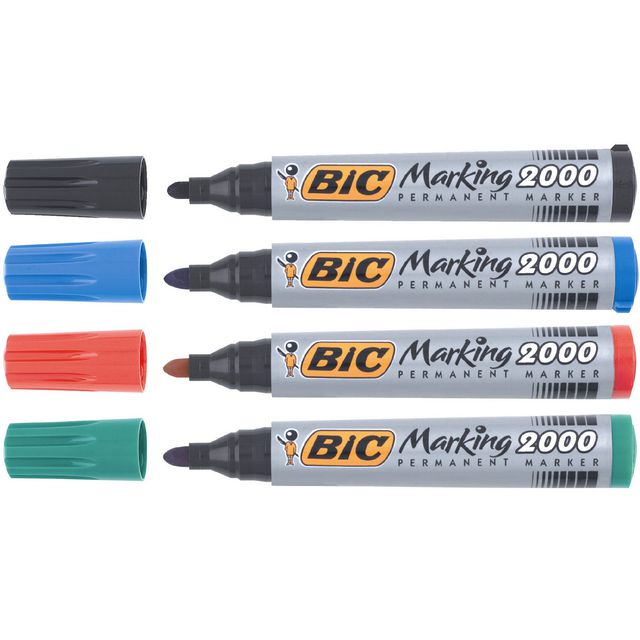 Märkpenna Bic 2000 4 färger/fp