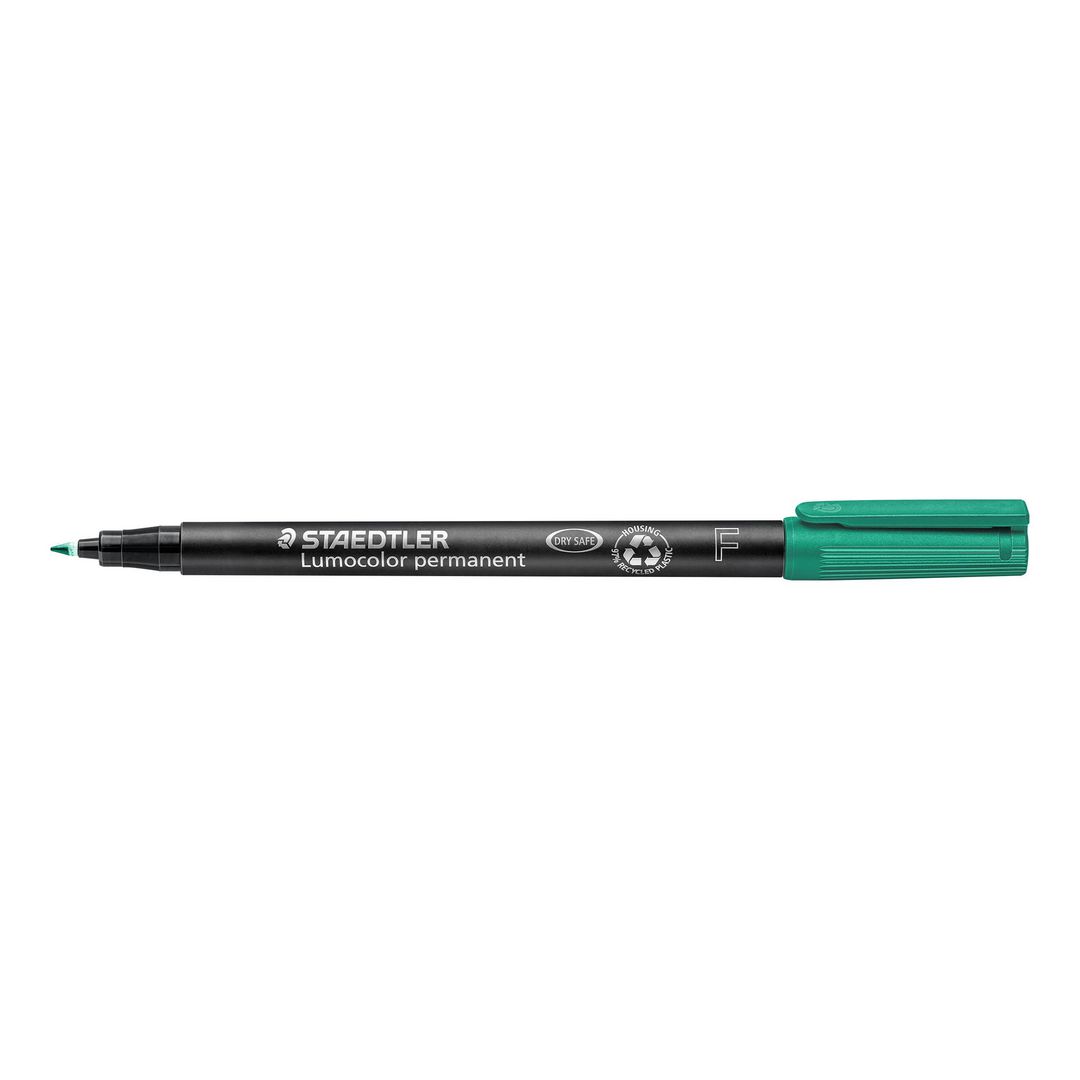 Universalpenna Lumocolor F P grön (10 pack)