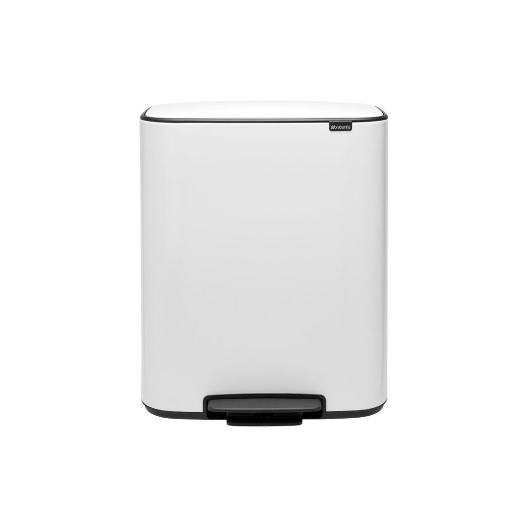 Papperskorg BRABANTIA Pedal Bo 60L vit
