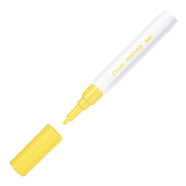 Märkpenna PILOT Pintor F gul (6 pack)