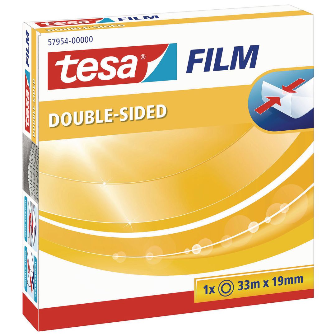 Dubbelhäftande tejp Tesa 33mx19mm klar