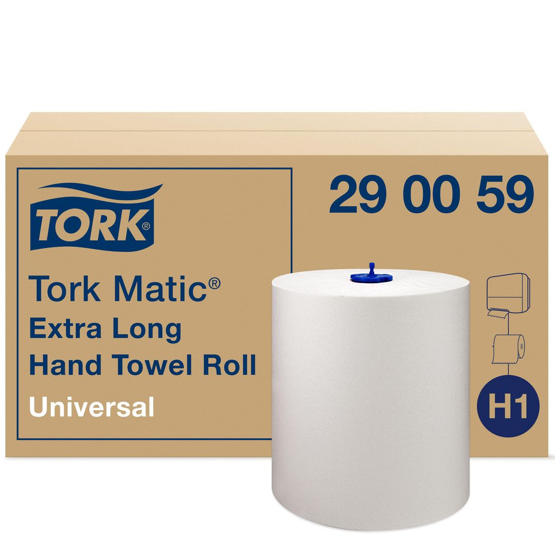 Handduk TORK Uni H1 1-lag vit 280m (6 pack)