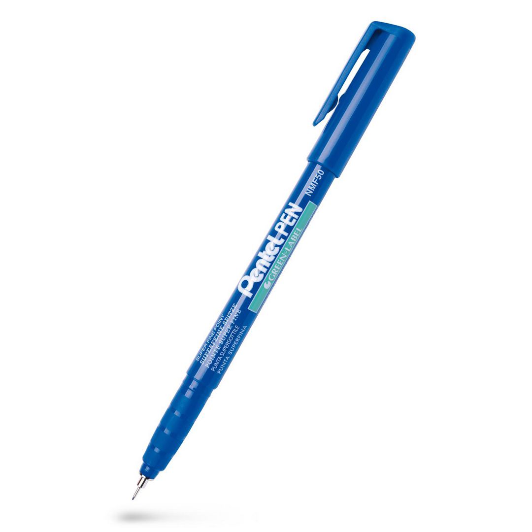 Märkpenna perm. PENTEL super fine blå
