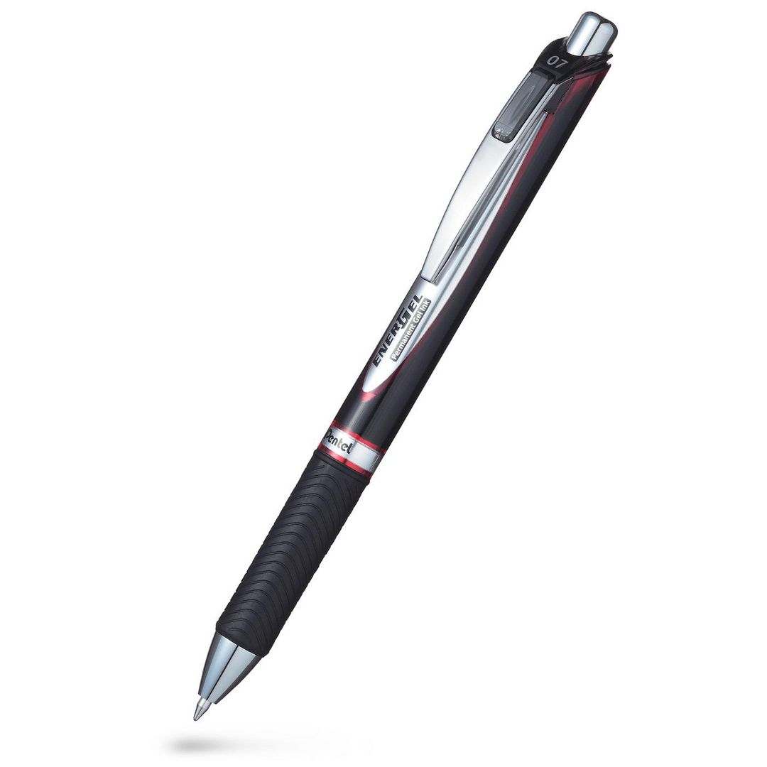 Gelpenna Pentel EnerGel permanent 0,7 rö (12 pack)