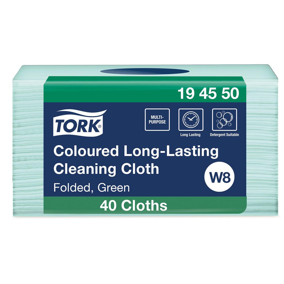 Rengöringsduk TORK Pre W8 grön 40/fp