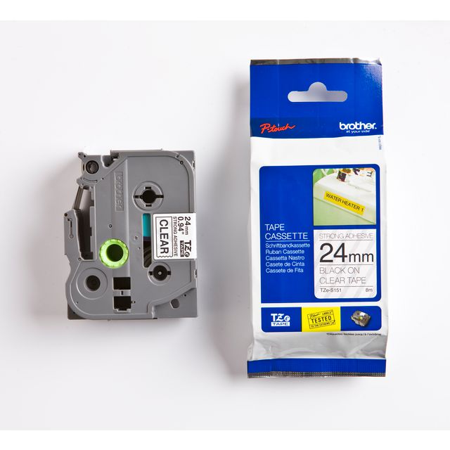 Tape Brother TZES151 24mm svart på klar