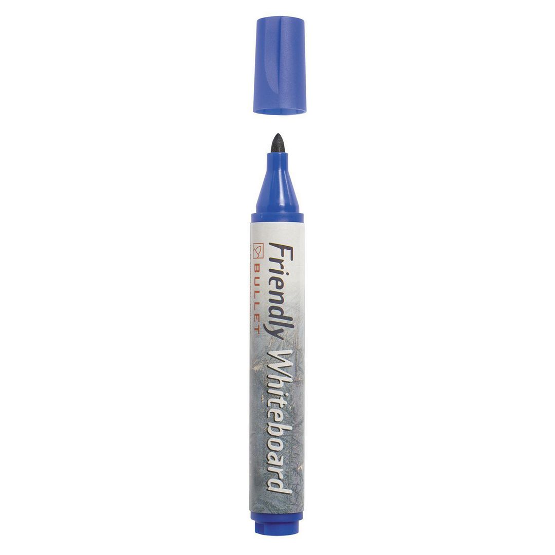 Whiteboardpenna Friendly rund blå (10 pack)