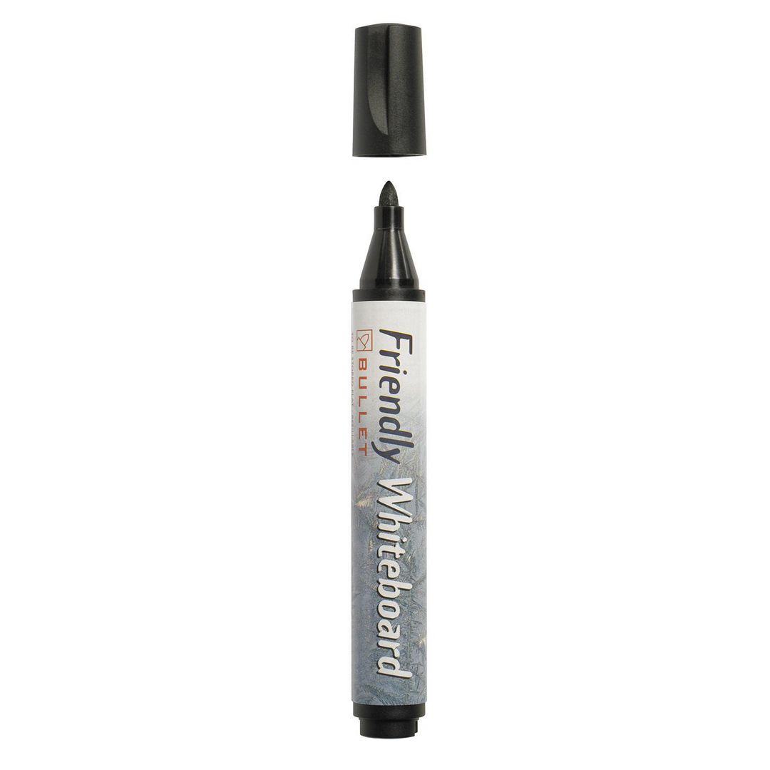 Whiteboardpenna Friendly rund svart (10 pack)