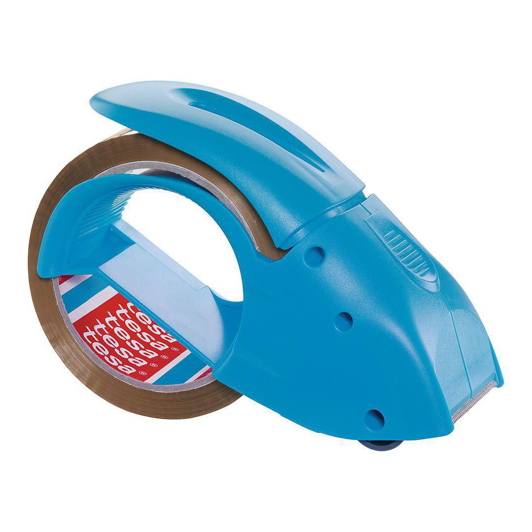 Tejphållare packtejp TESA Pack-n-Go blå