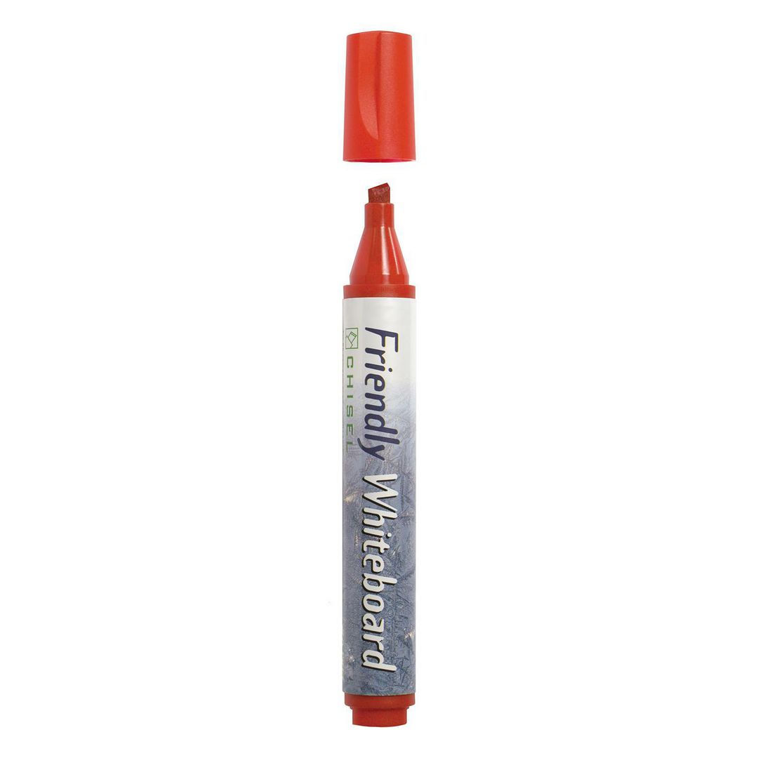 Whiteboardpenna Friendly sned röd (10 pack)