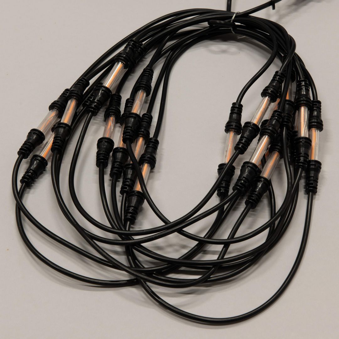 Ljusslinga 30 amber LED 9,57m svart