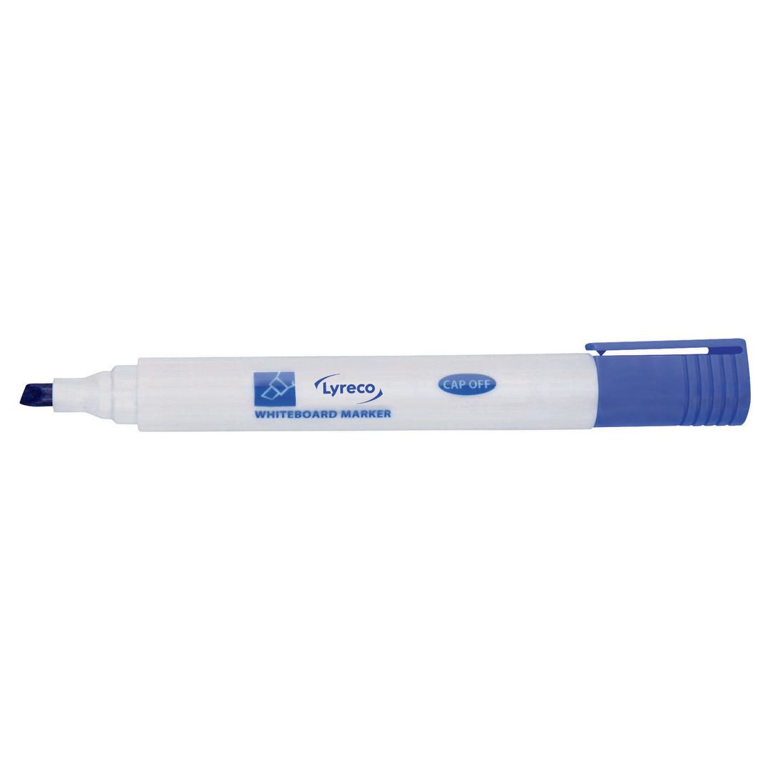 Whiteboardpenna Lyreco drywipe sned blå