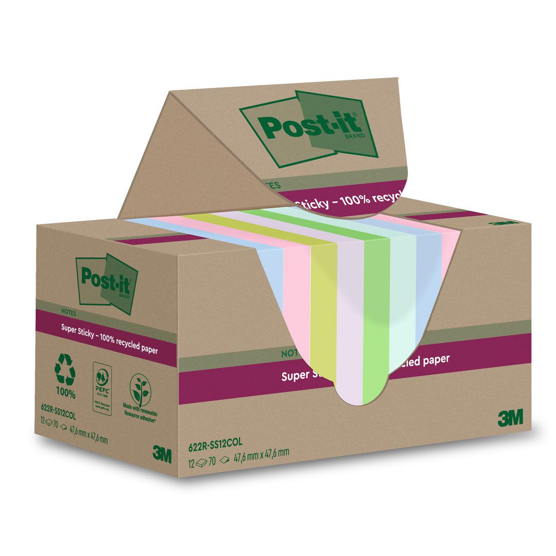 Notes Post-It SS47,6x47,6mm re sort12/fp