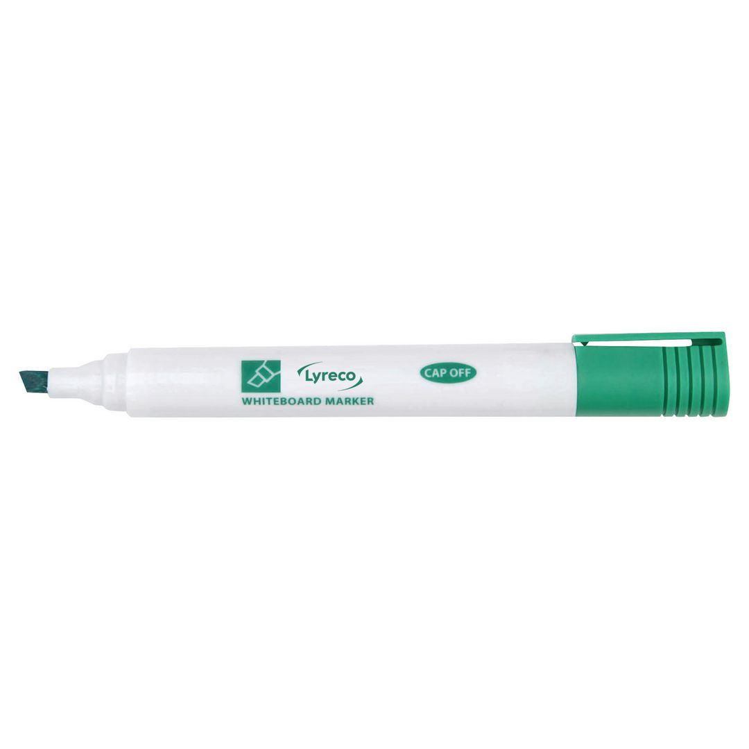 Whiteboardpenna Lyreco drywipe sned grön