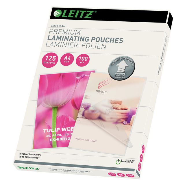Laminat LEITZ UDT A4 125mic klar 100/fp