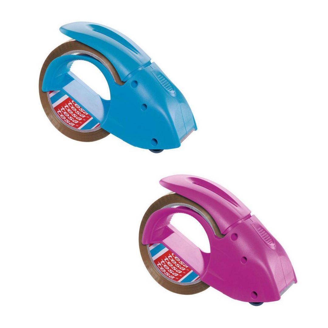 Tejphållare packtejp TESA Pack-n-Go blå