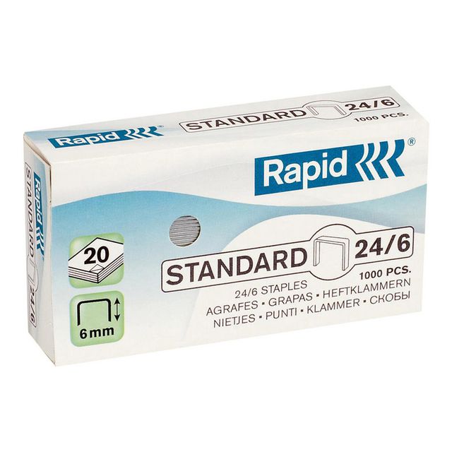 Häftklammer RAPID 24/6 galv 1000/fp