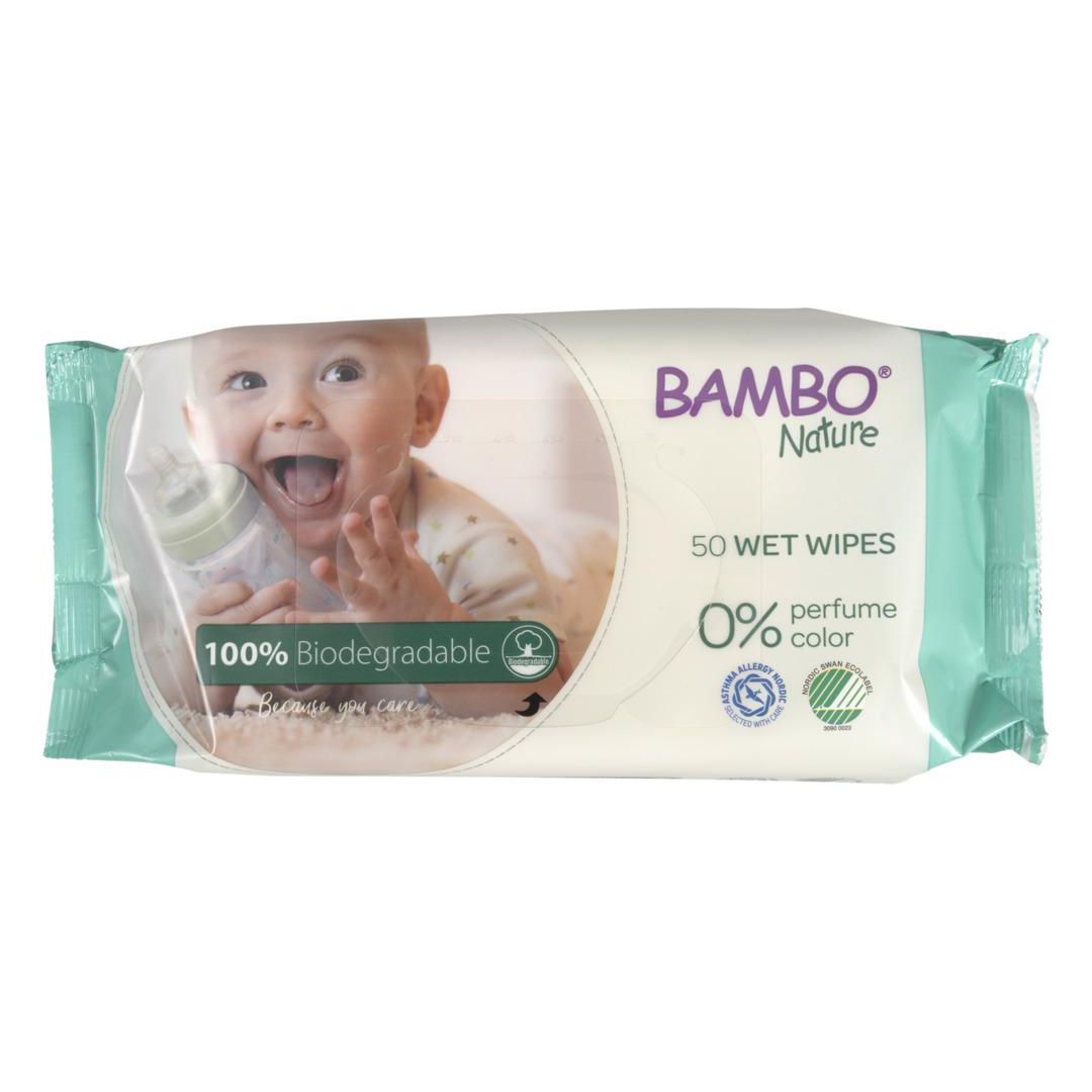 Våtservett BAMBO komposterbar 50/fp