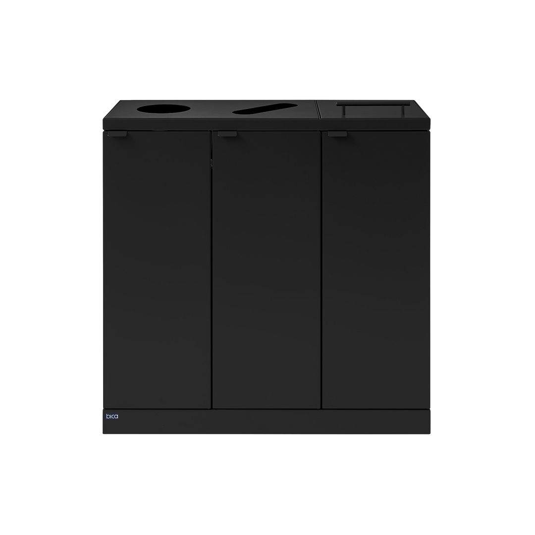 Avfallshantering BICA 3x65L hjul svart