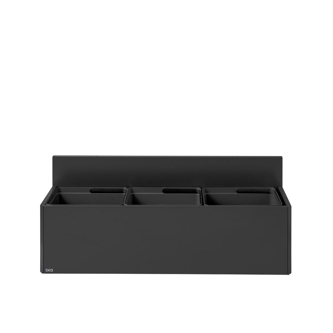 Avfallshantering BICA 3x20L svart