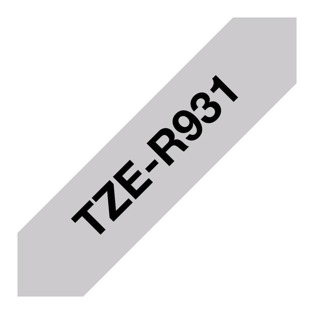 Tape Brother TZER931 12mm svart/silver